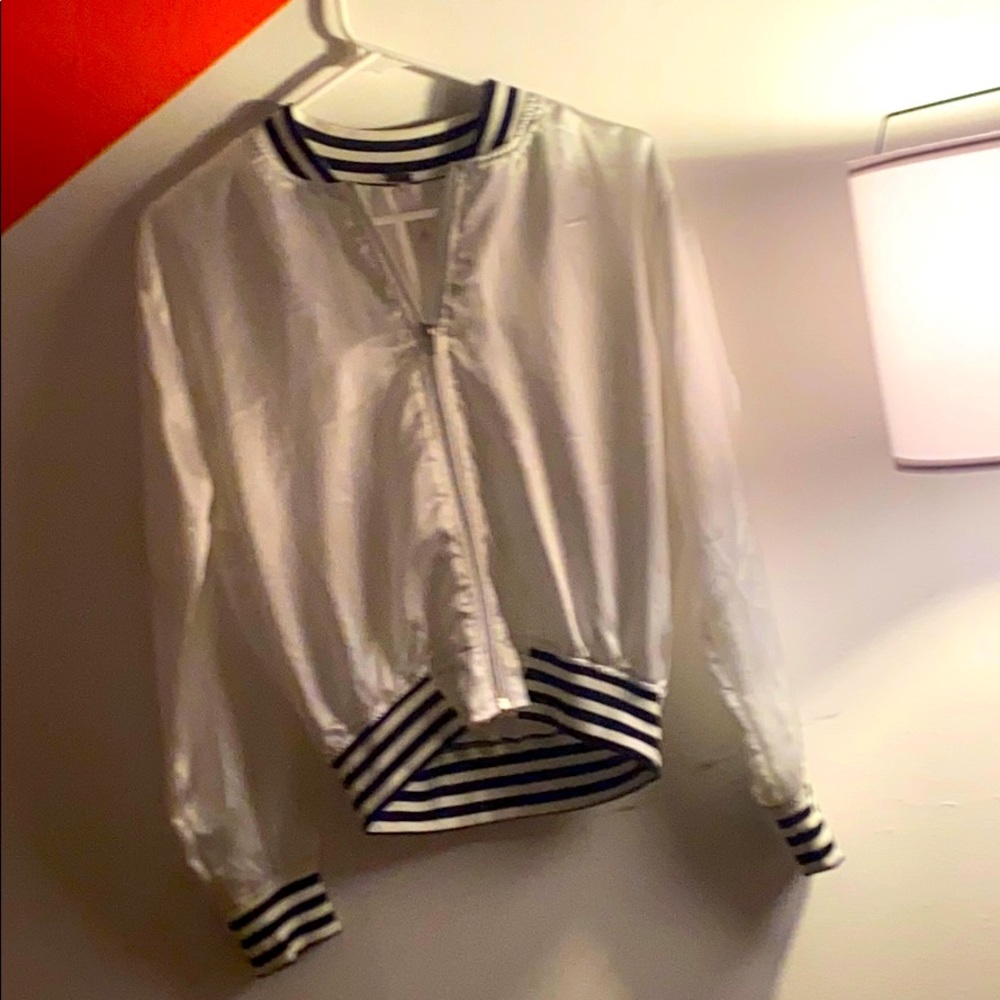 See through thin white dressy jacket